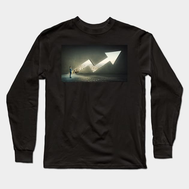 graph arrow Long Sleeve T-Shirt by 1STunningArt